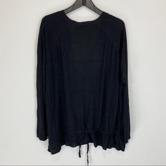 One A V-Neck Button Front Ruffled Cardigan - Picture 6 of 7